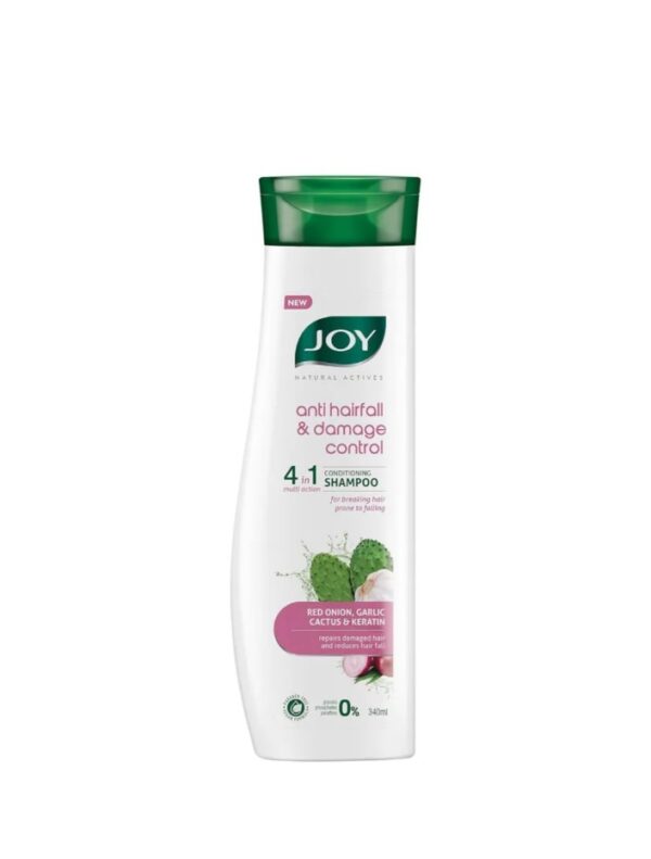 Joy Natural Actives Anti Hairfall & Damage Control 4-ln-l Conditioning Shampoo, 340ml