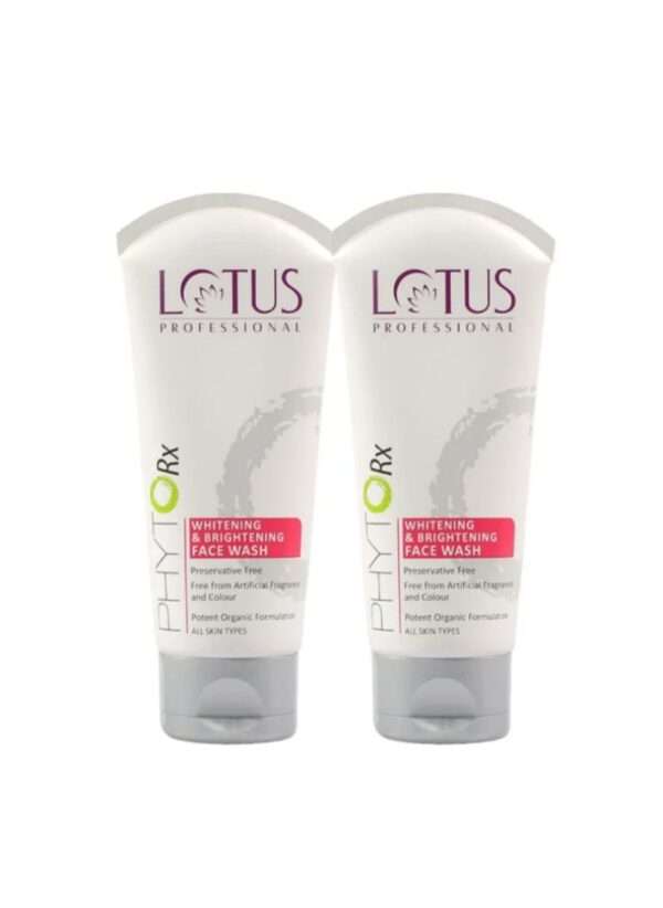 Lotus Herbals Phyto-Rx Whitening & Brightening Face Wash Duo,160g