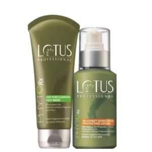 Lotus Herbals Professional Phytorx Lotion & Deep Pore leansing Face Wash Combo,80gm+100ml
