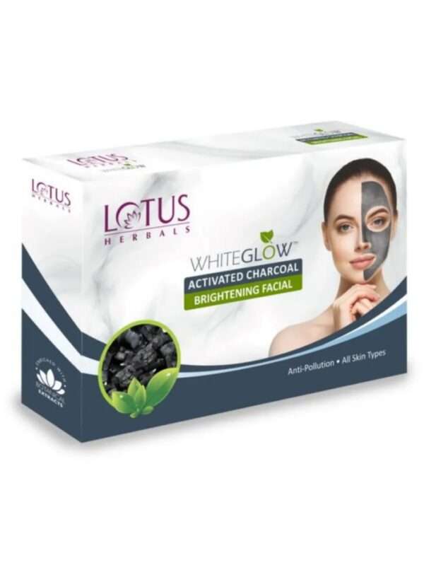 Lotus Herbals Whiteglow Activated Charcoal Brightening Facial, 40gm+7ml