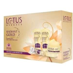 Lotus Herbals Radiant Gold Cellular Glow Facial Kit,170gm