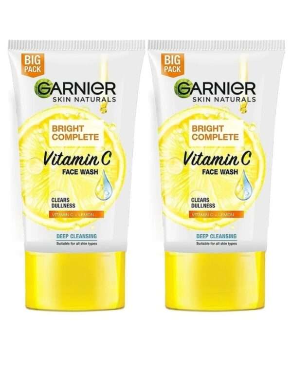Garnier Bright Complete Vitamin C Face Wash For Brighter Skin (Pack of 2) | 150gm Each