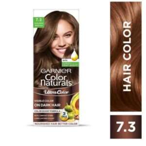 Hair Coloring Creme, Long-lasting, Smoothness ,Shine, Color Naturals, Shade: 7.3 Golden Brown, 55ml+50gm