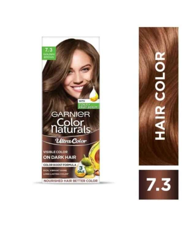 Hair Coloring Creme, Long-lasting, Smoothness ,Shine, Color Naturals, Shade: 7.3 Golden Brown, 55ml+50gm