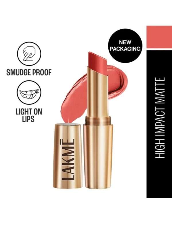 9 To 5 Powerplay Priming Matte Lipstick, Lasts hrs, Coral Date, 3.6g