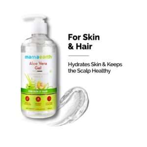 Mamaearth Aloe Vera Gel with Pure Aloe Vera & Vitamin E for Skin & Hair 300mI, Hydrates, Soothes Skin,300ml