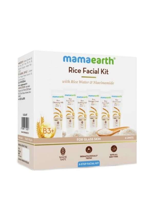 Mamaearth Rice Facial Kit With Rice Water & Niacinamide For Glass Skin | 60 g