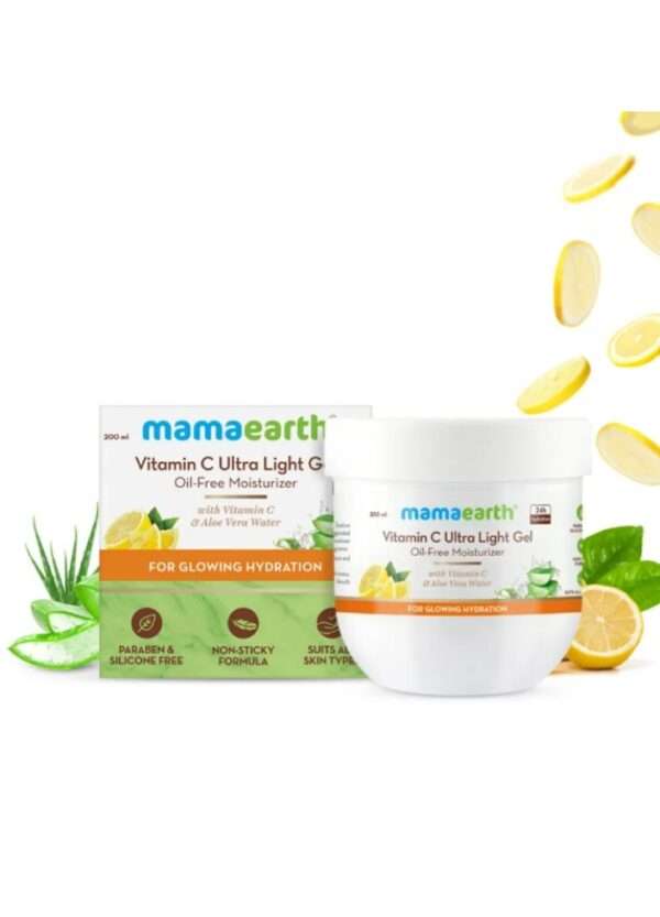 Mamaearth Vitamin C Ultra Light Gel Oil-free Moisturizer With Vitamin C & Aloe vera Water,200ml