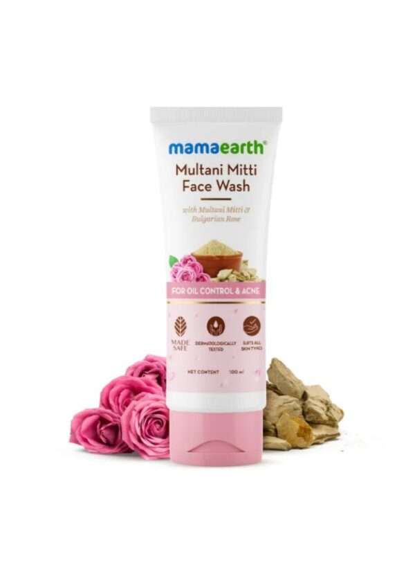 Mamaearth Multani Mitti Face Wash With Multani Mitti & Bulgarian Rose,100ml