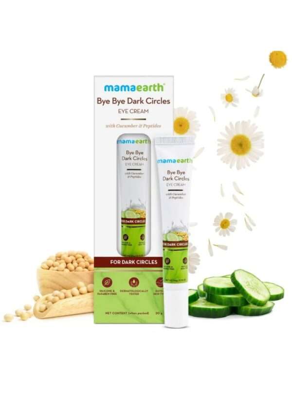 Bye Bye Dark Circle Eye Cream With Cucumber & Peptide For Dark Circles, Nourishes Undereye,20g