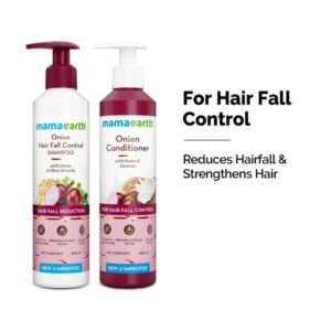 Mamaearth Onion Anti Hair Fall Express Kit with Shampoo + Conditioner for Hair Fall Control