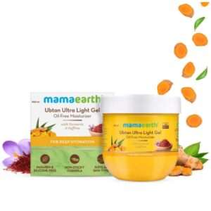 Mamaearth Ubtan Ultra Light Gel Oil-free Moisturizer With Turmeric & Saffron For Deep Hydration, 200ml