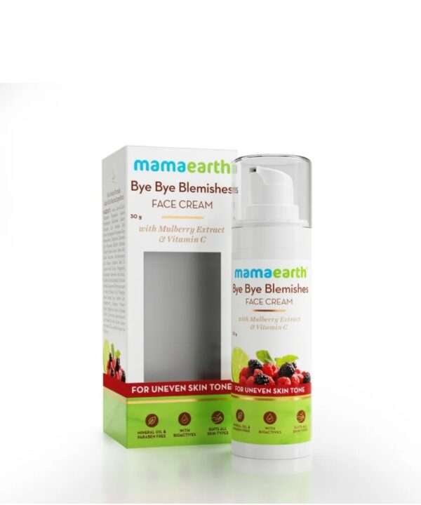 Mamaearth Bye Bye Blemishes Face Cream With Mulberry Extract & Vitamin C, 30g