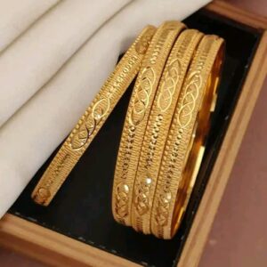 Elegant set of traditional gold-toned bangles