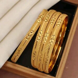 New Elegant set of traditional gold-toned bangles