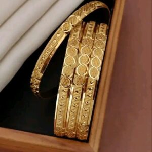 traditional golden color bangles