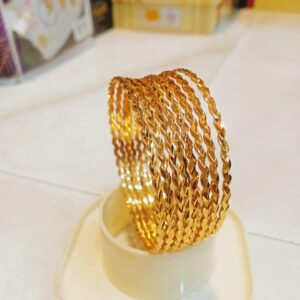 Traditional gold plated designer bangles 8 pcs