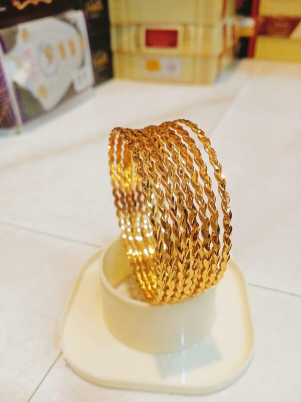 Traditional gold plated designer bangles 8 pcs
