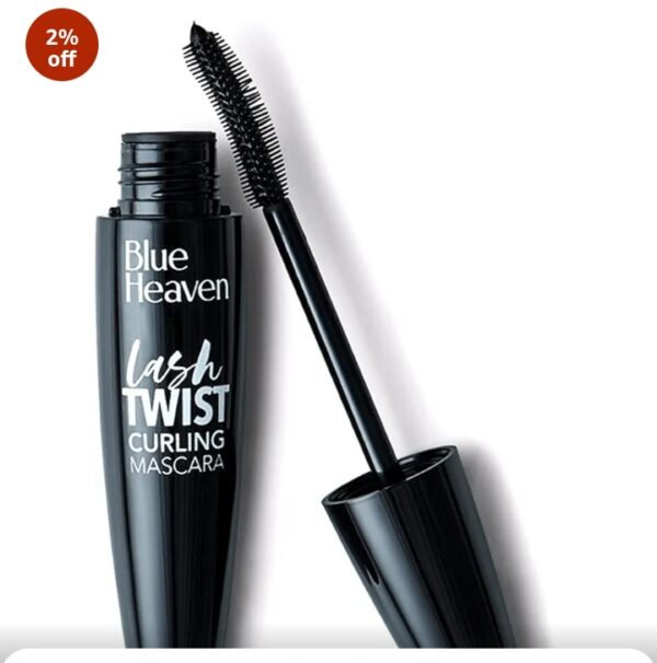 Blue Heaven Lash Twist Curling Mascara Waterproof Black I Quick Dry I No Clumping I Long Lasting Mascara for Women 12ml