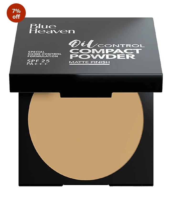 Blue Heaven Oil Control Compact Powder for All Skin types, SPF 25, Matte Finish, Honey 301, 8 gm
