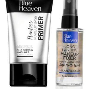 Blue Heaven Flawless Makeup Base Primer, 30g & Blue Heaven Long Lasting Make-Up Fixer, 60ml